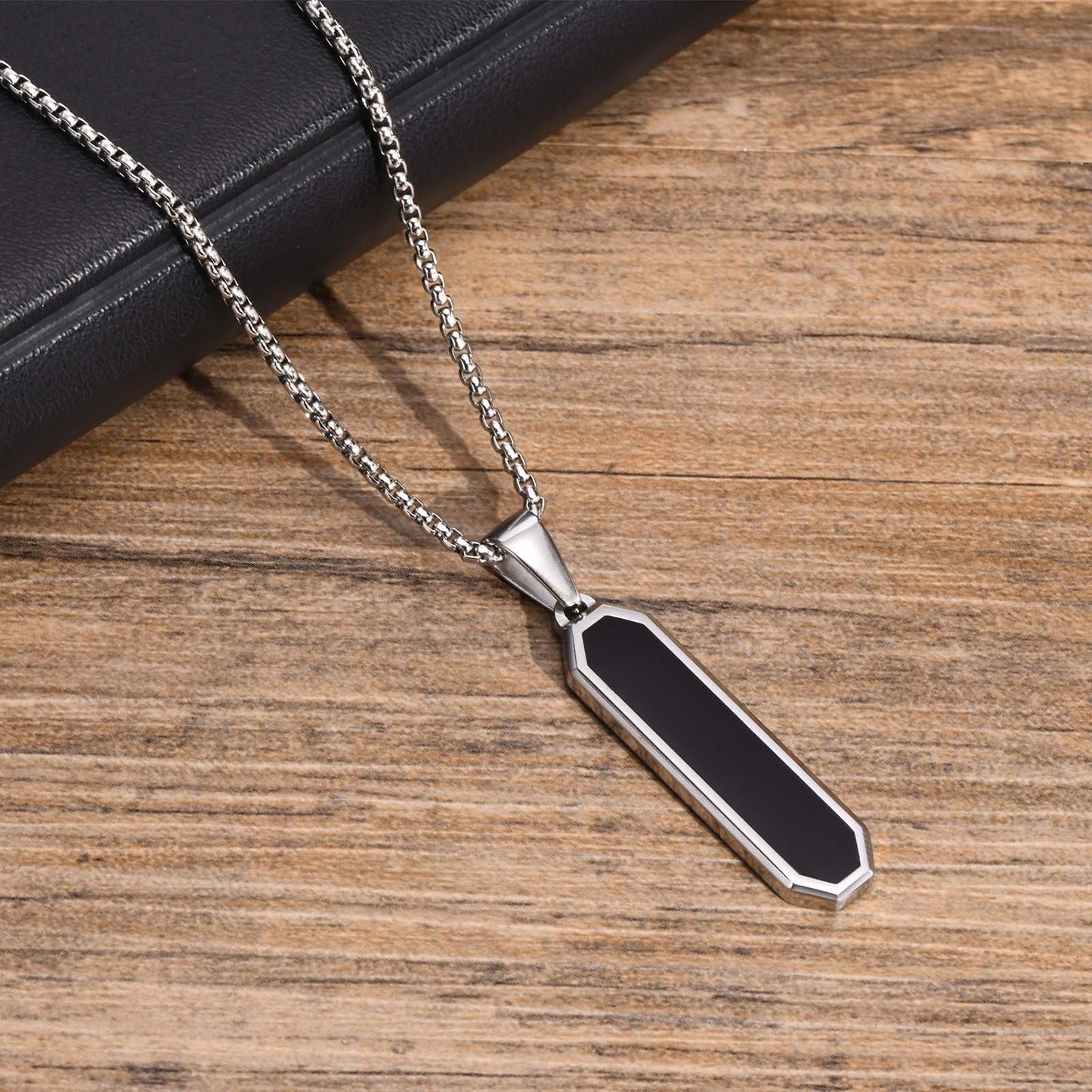 European And American Simple Personalized Geometric Necklace Steel For Men