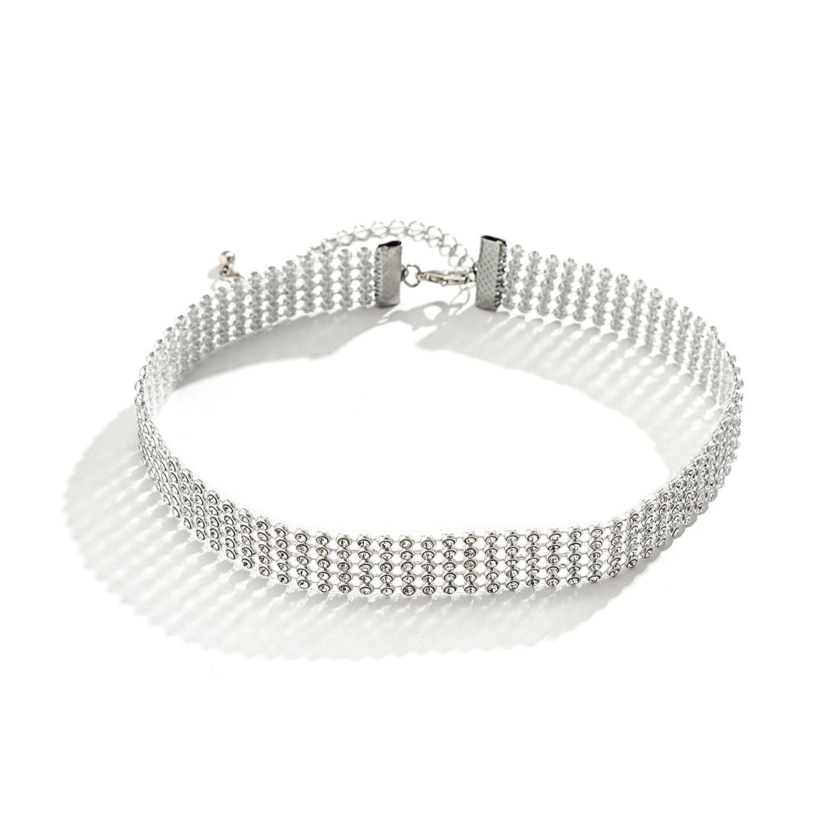 Dazzling Diamond Statement Necklace with Wide Face.