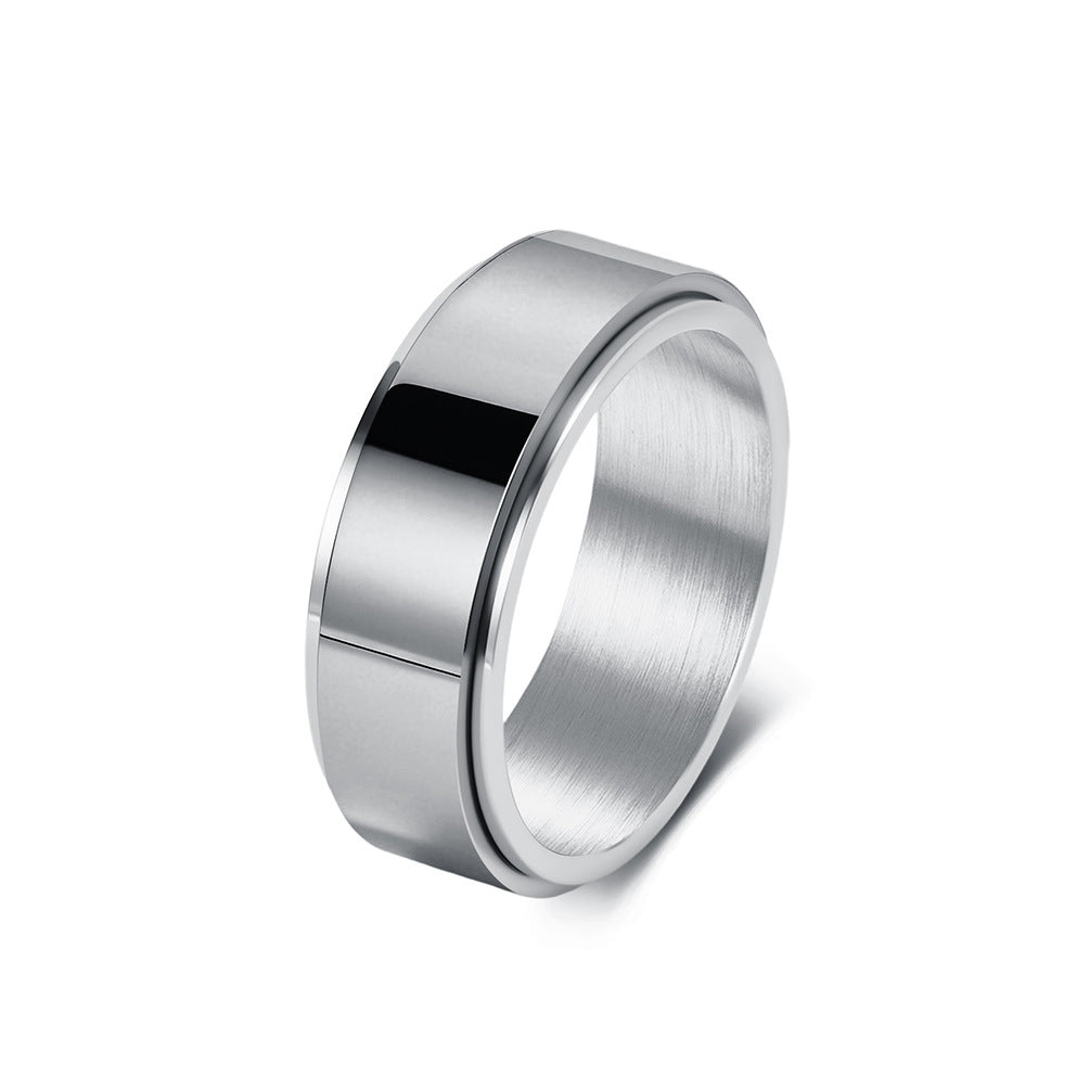 Smooth Surface Rotating Ring Stainless Steel Vacuum Gold Plating Laser
