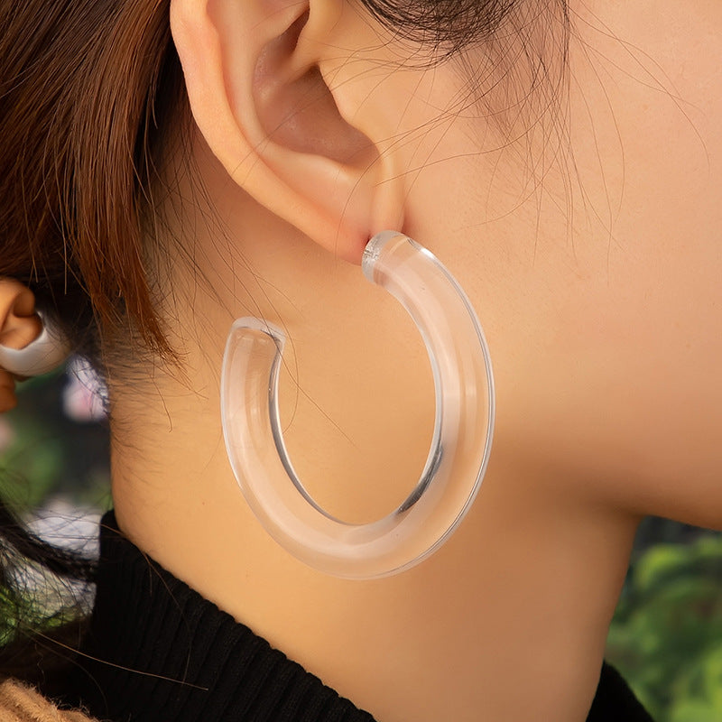 Exaggerated Transparent Resin Acrylic Earrings by Planderful Vienna Verve Collection