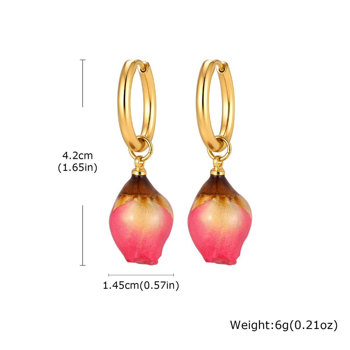 Stainless Steel Floral Cat Earrings
