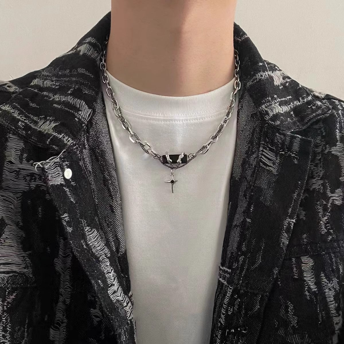 Planderful Jewelry Stainless Steel Necklace Unisex Collarbone Chain For Everyday Style