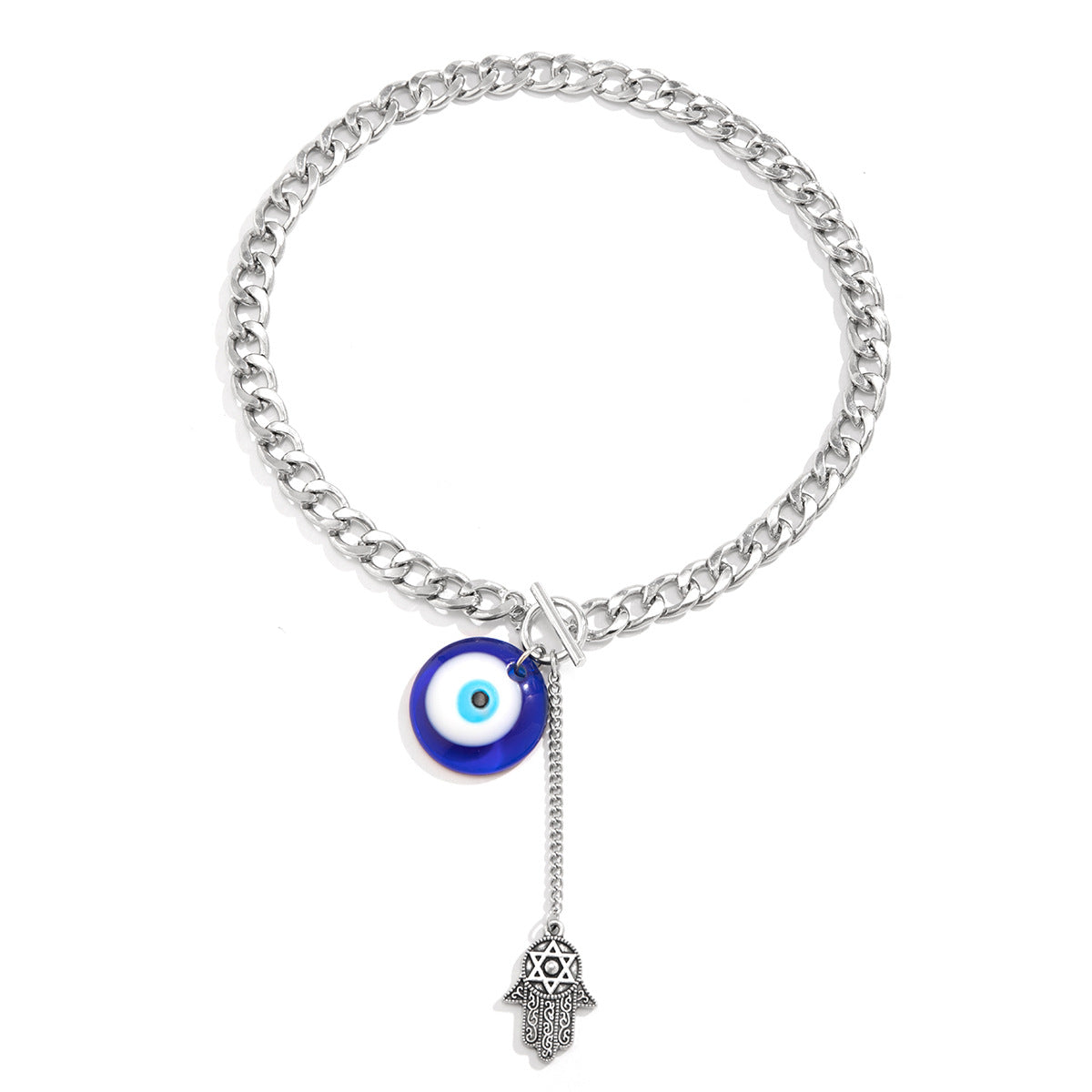 Blue Eye Pendant Necklace with a Touch of Bergamot Flavor