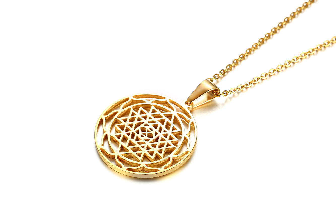 New Arrivals Stainless Steel Sri Lanka Yantra River Pendant Gold for Men