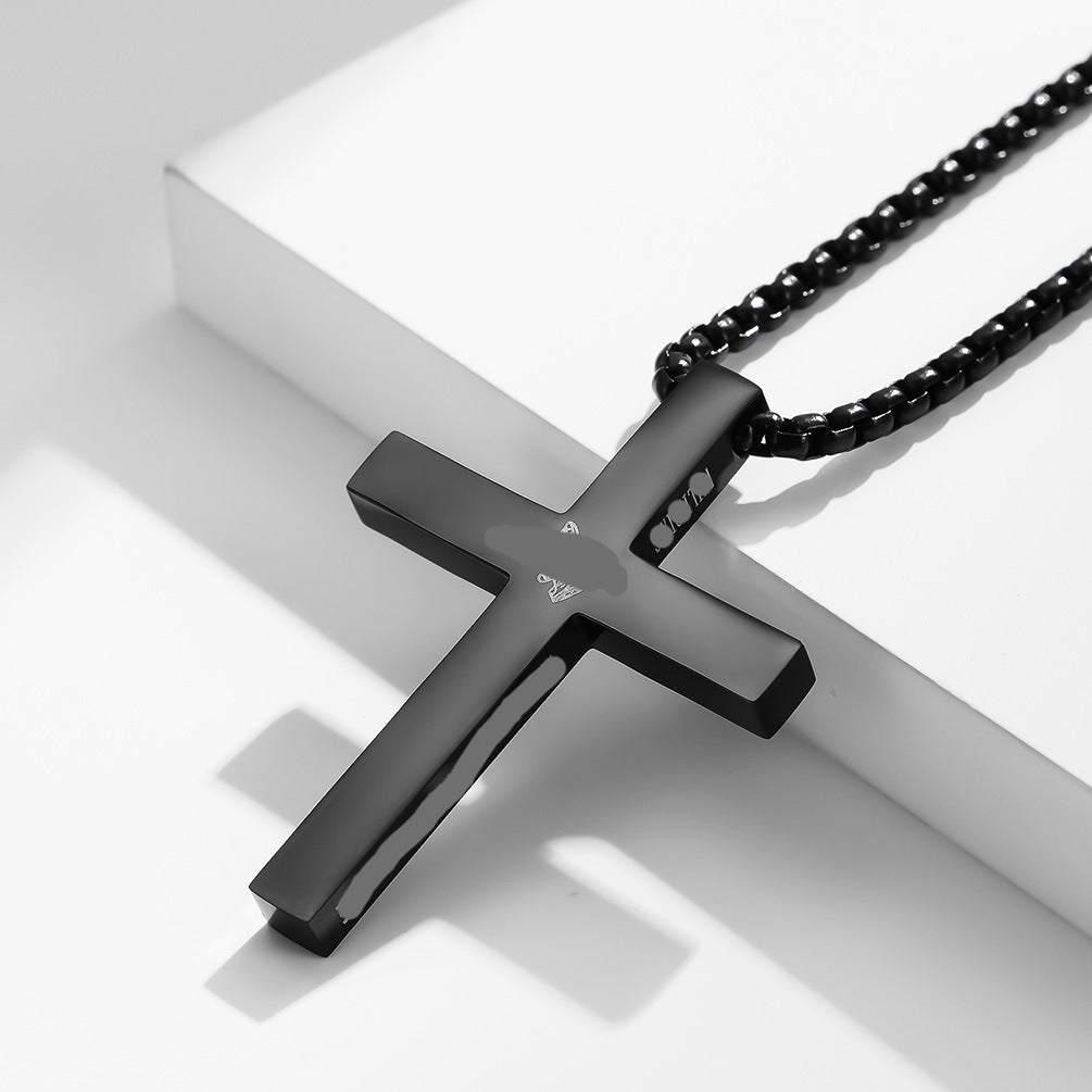 Stainless Steel Cross Prayer Hands Necklace