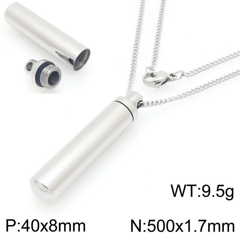Planderful Perfume Bottle Pendant Openable Unisex Necklace