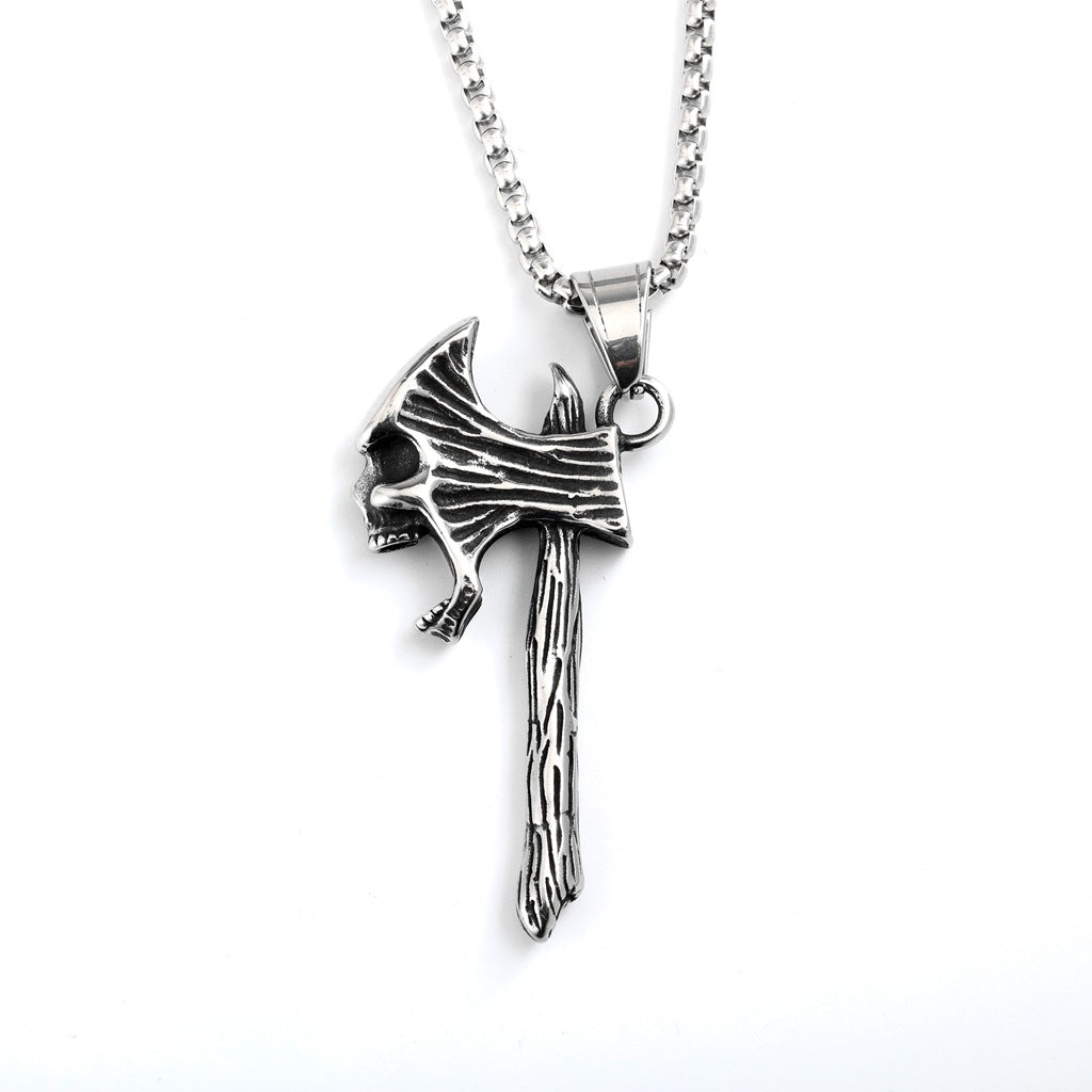 Punk Skull Stainless Steel Men's Pendant Necklace