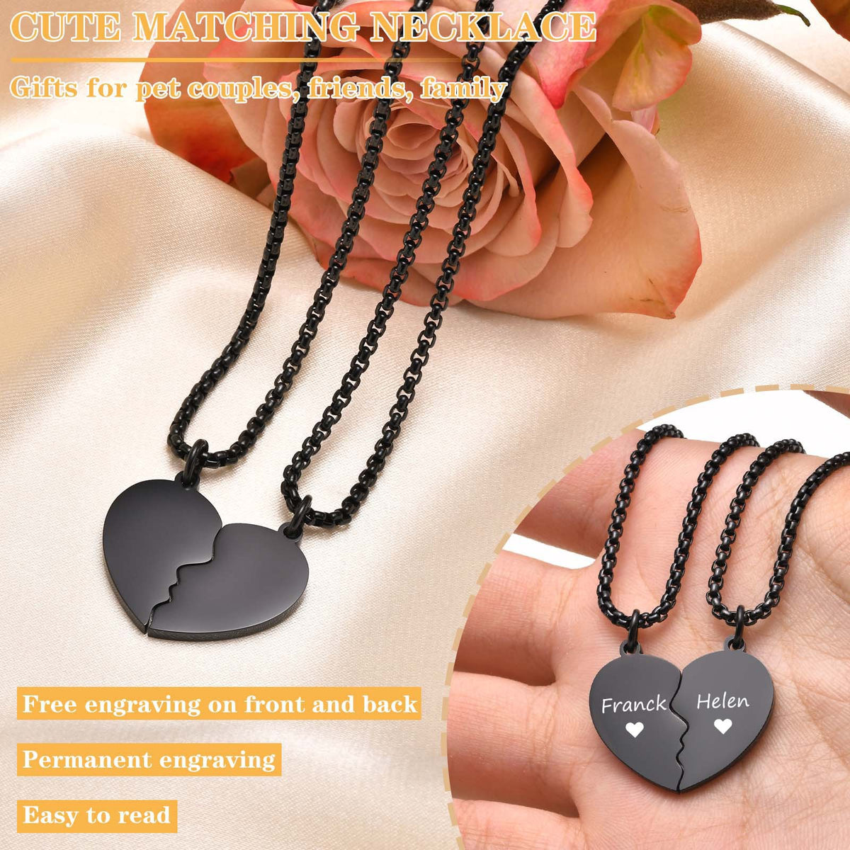 Heart Stainless Steel Necklace Unisex