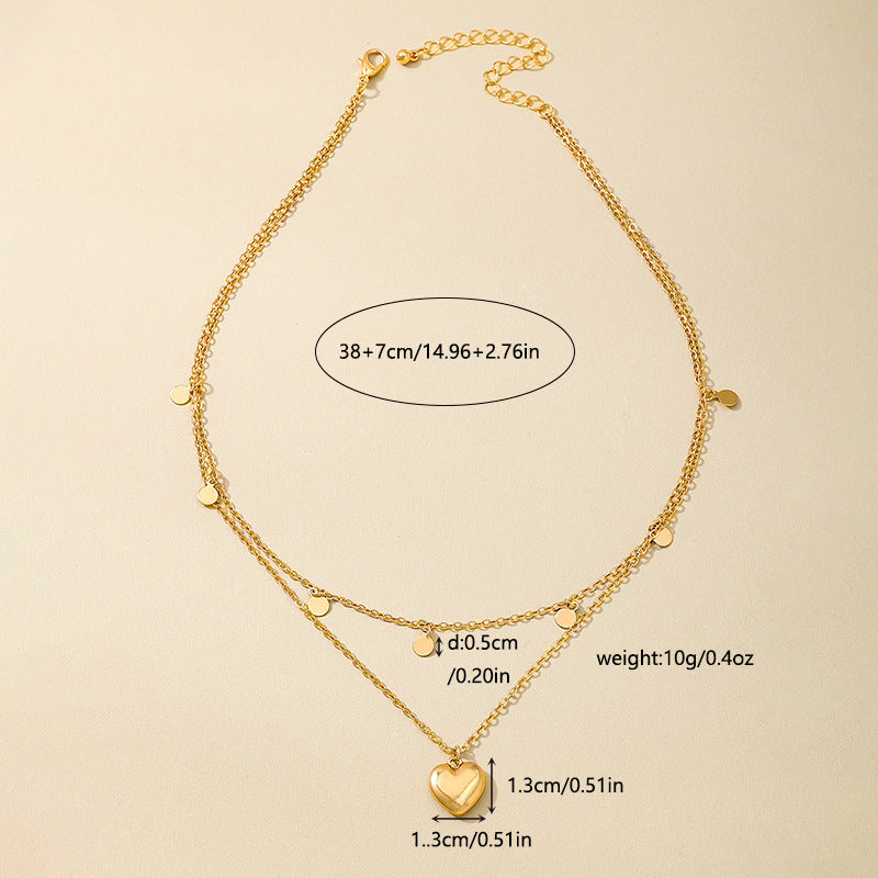 Planderful Vienna Verve Necklace – Elegant Fringed Love Pendant