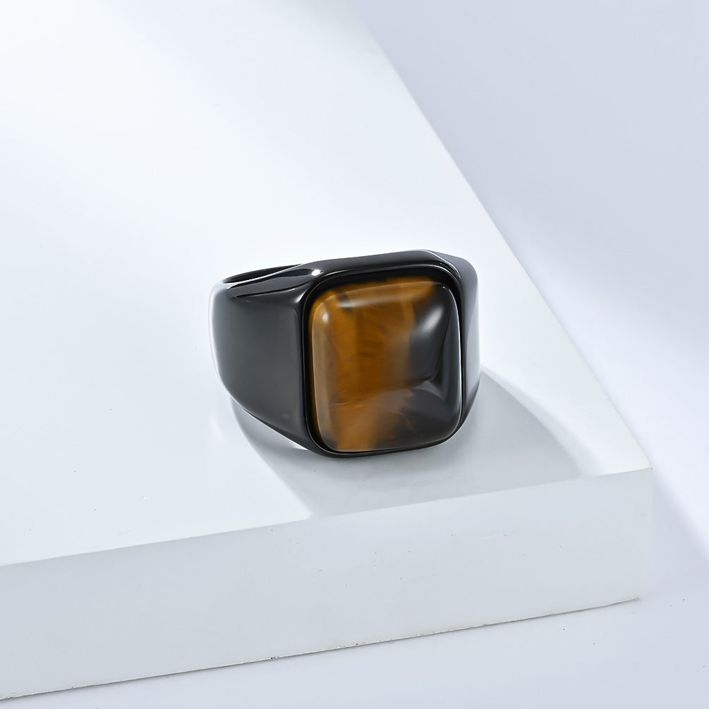 Tiger's Eye Ring - Elegant Literature-Inspired