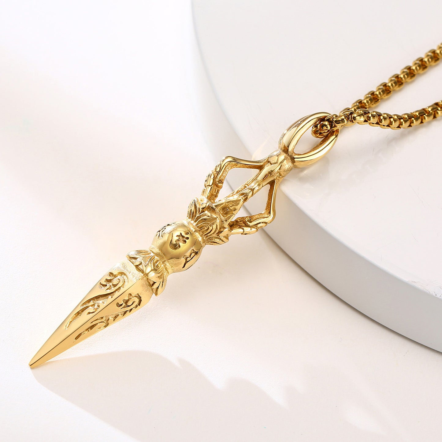 Titanium Steel Necklace Stainless Steel Magic Pestle Pendant