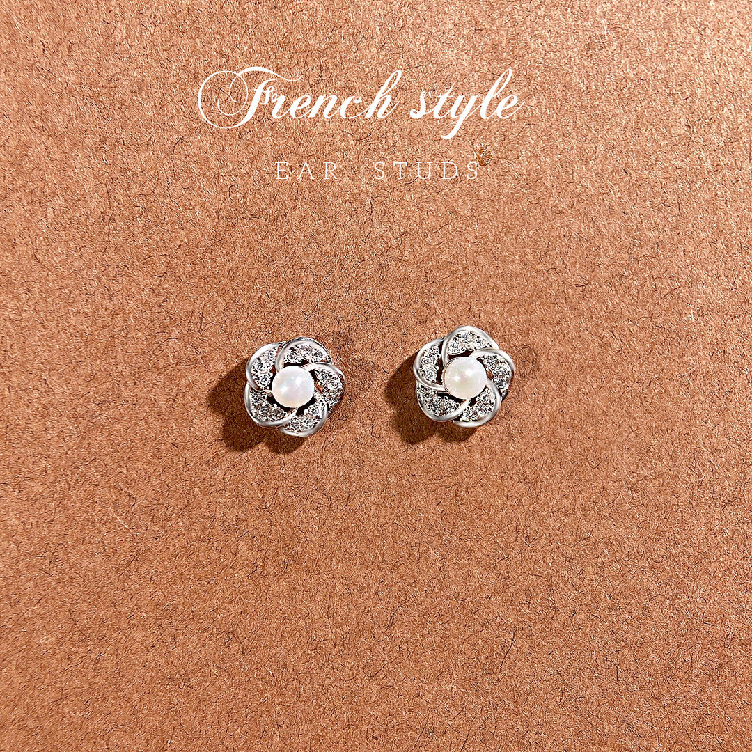 Minimalist Pearl 925 Sterling Silver Women's Earrings