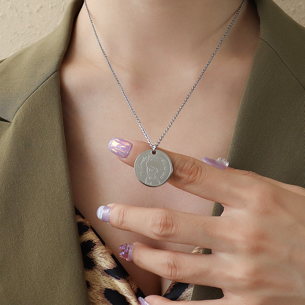 Regal Golden Prince Pendant Necklace with Retro Charm