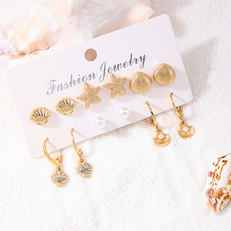 Planderful Vienna Verve Earrings Set – Chic Metal Ocean Series Design