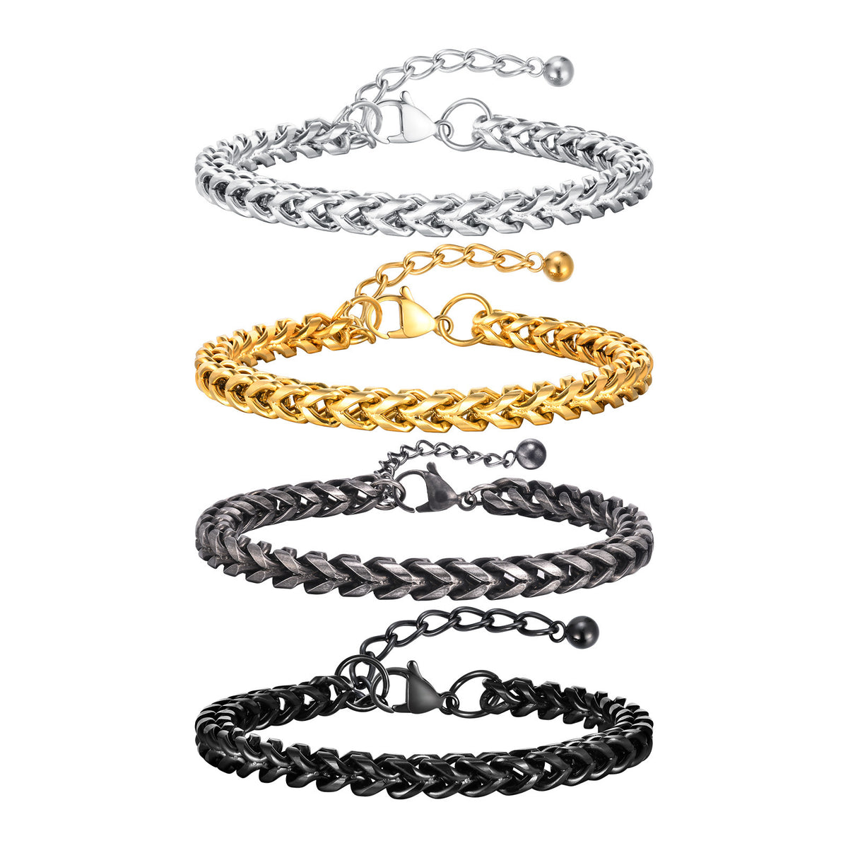And Hip-Hop Keel Chain Stainless Steel Bracelet for Men