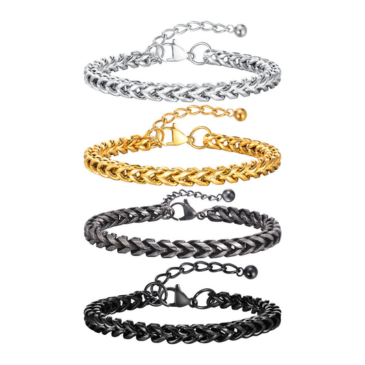 And Hip-Hop Keel Chain Stainless Steel Bracelet for Men