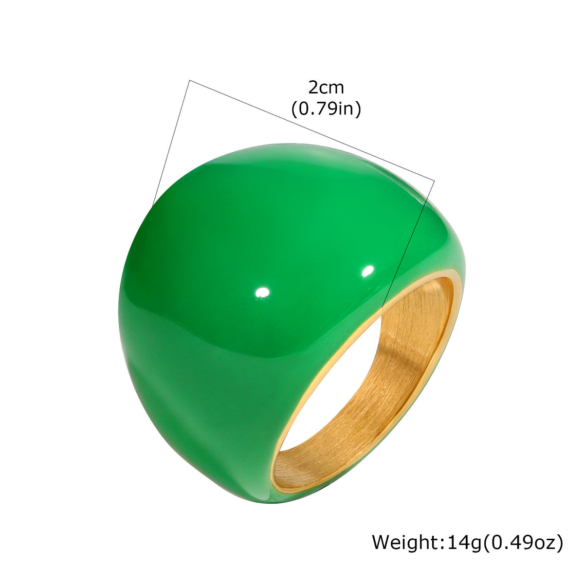 Stainless Steel Summer Ocean Wind Drip Oil Ring Irregular Design Curved Drip Light Blue