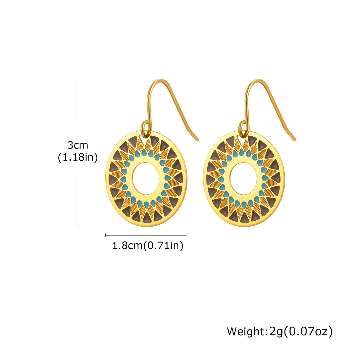 Stainless Steel Geometric Vintage Earrings