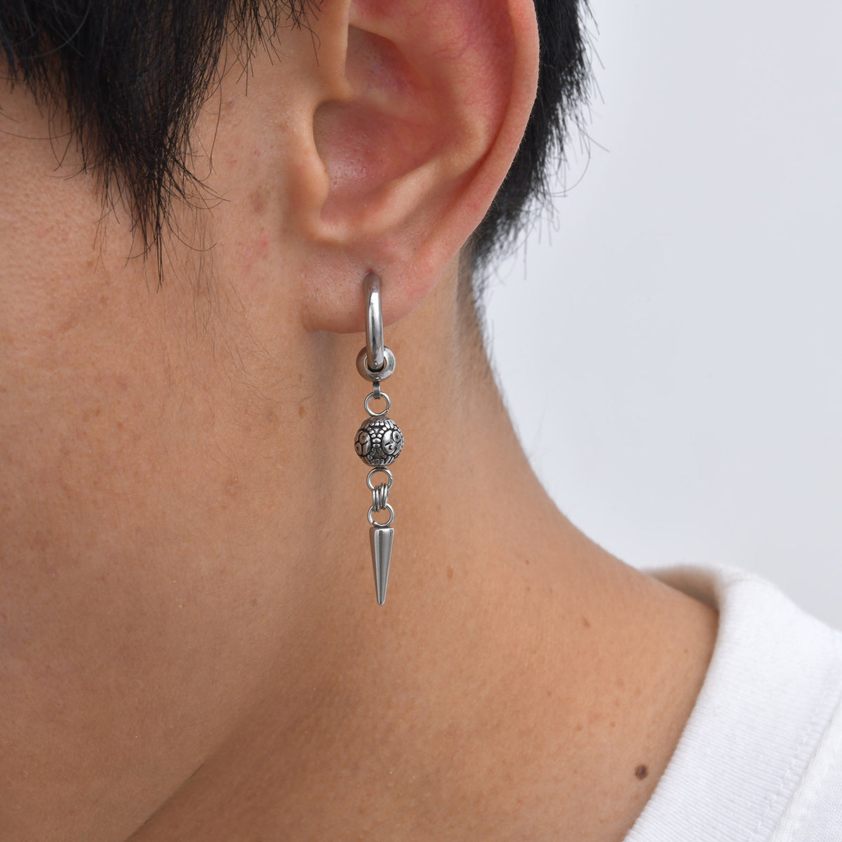 Stainless Steel Cross Geometric Punk Single Earring