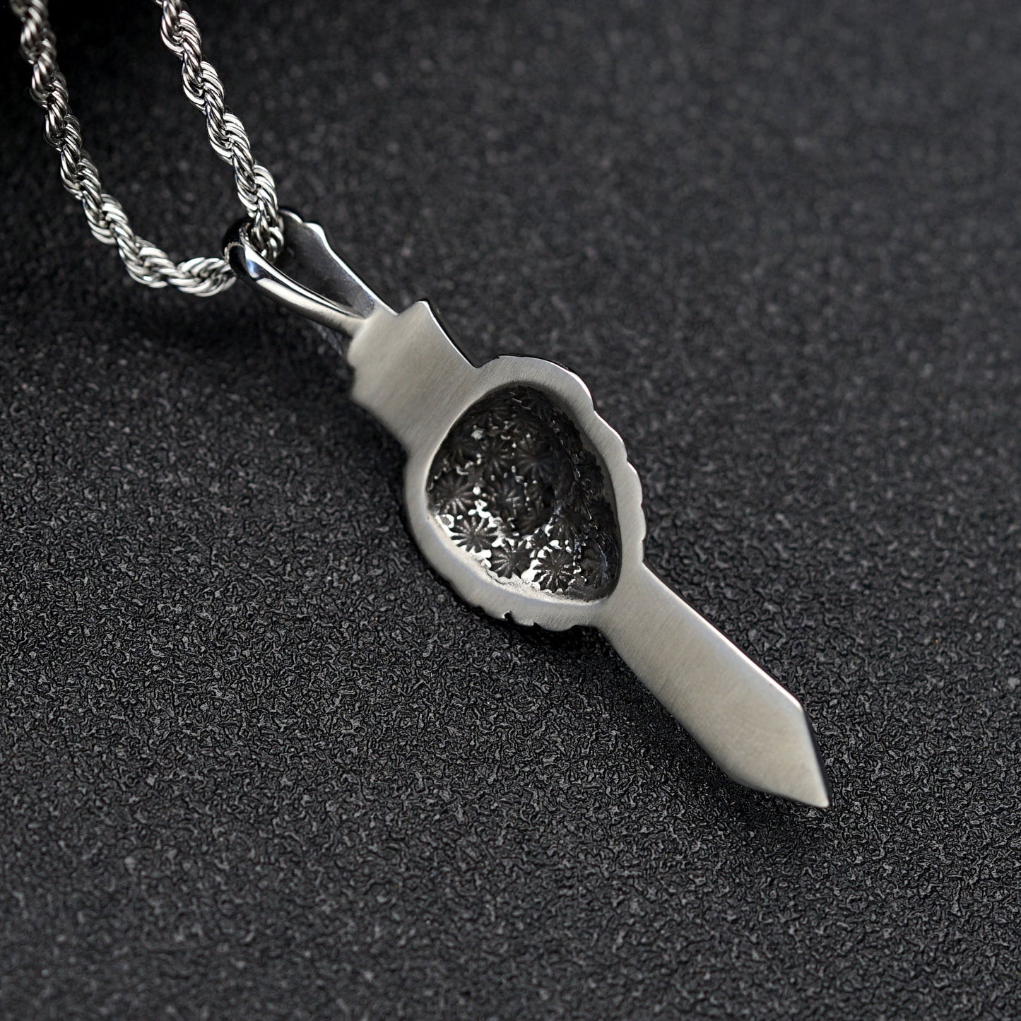 Steel Necklace – Statement Lion Head Pendant