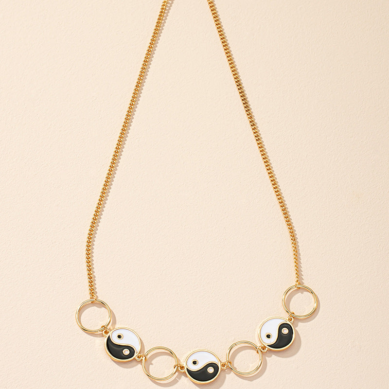 Alloy Gossip Necklace with Ins Cross-Border Sweater Chain