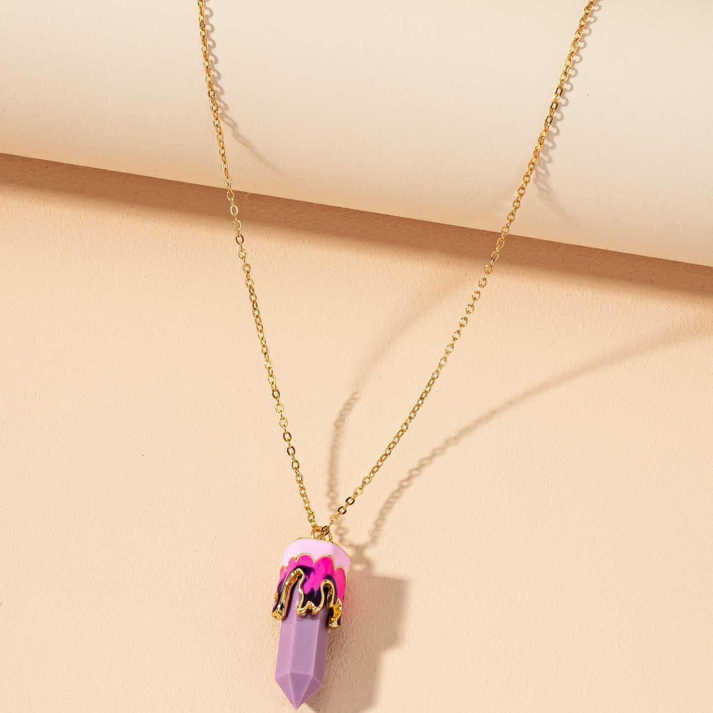 Fiery Glazed Pendant Necklace - Trendy European & American Design