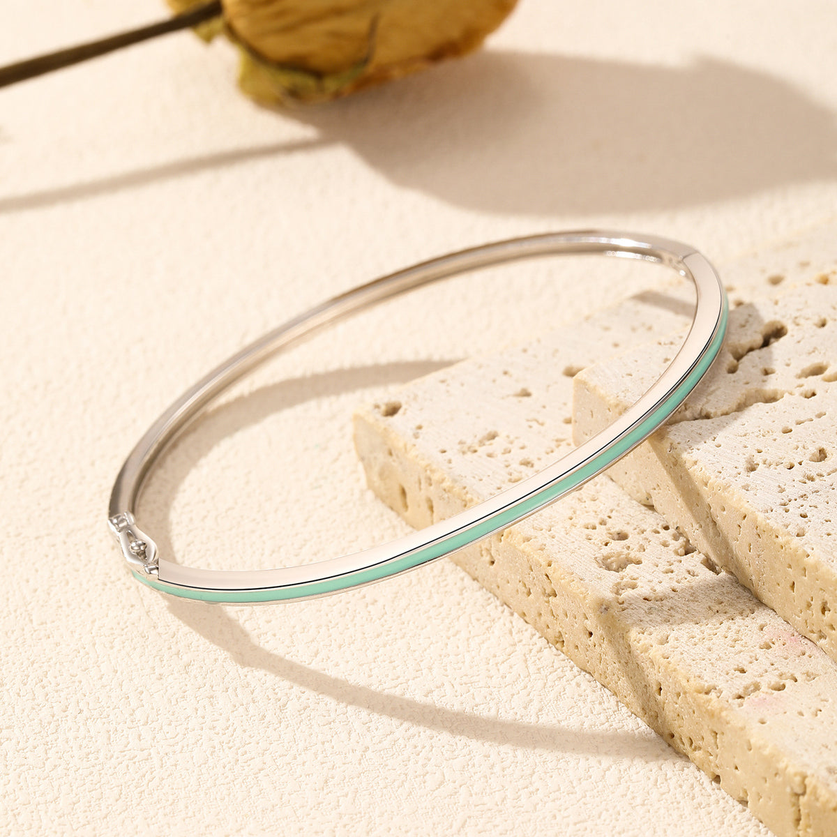 925 Sterling Silver Mint Green Bracelet
