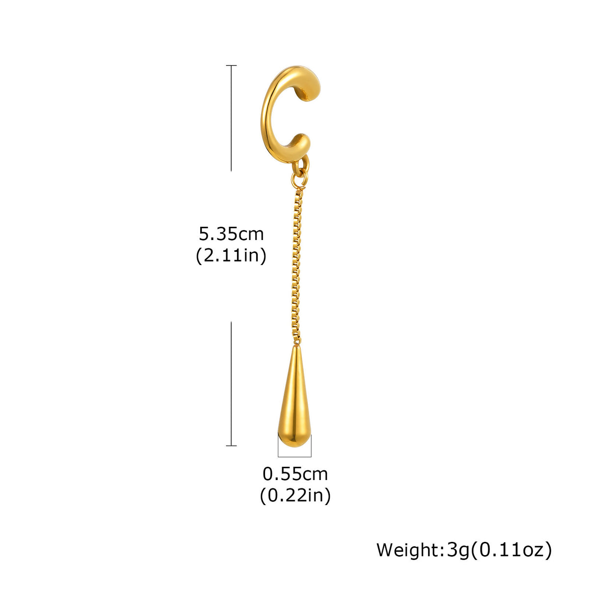 Stainless Steel Single Earring