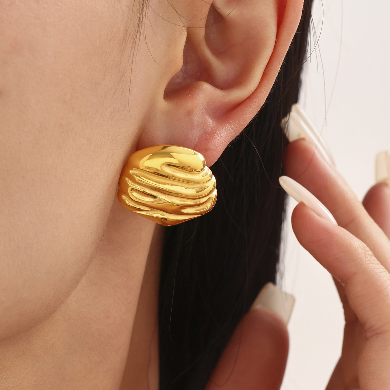 Planderful Gold Stud Earrings For Women Personalized Chic