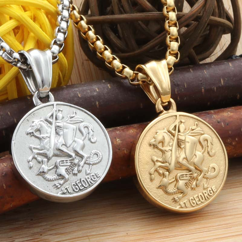 Titanium Steel Hip Hop Pendant Necklace for Men - European and American Nightclub Style