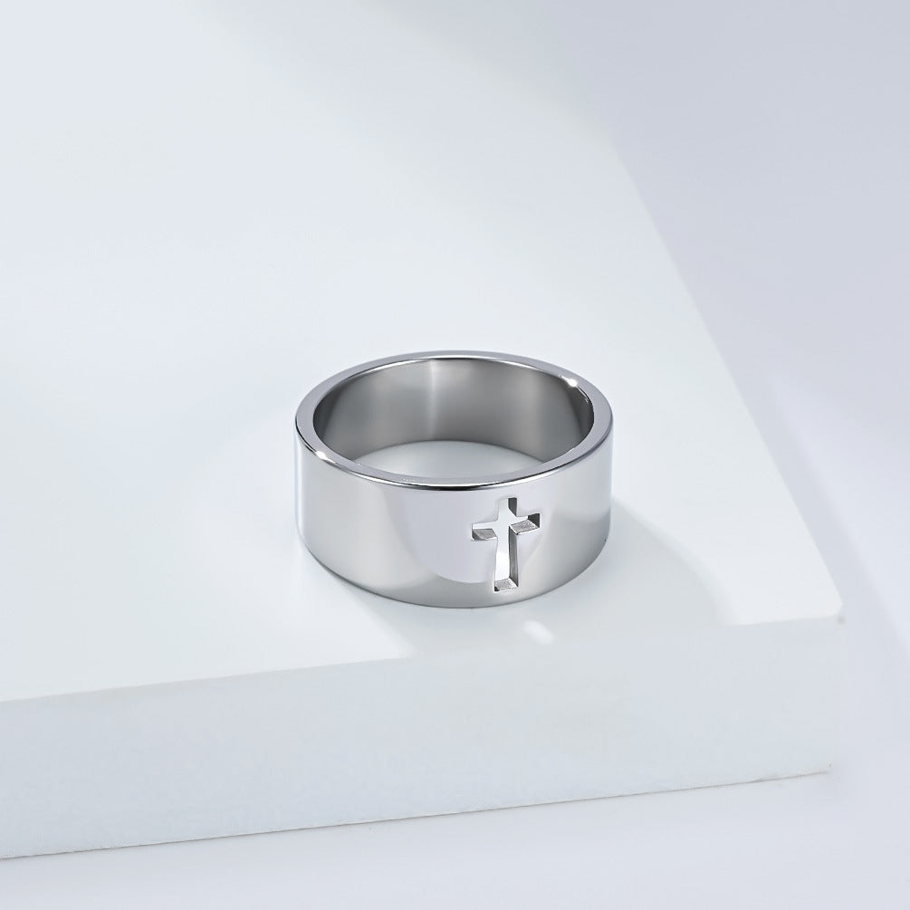 Planderful Premium Titanium Steel Ring For Men Unisex Classic Hollow Smooth Band Everyday Genie
