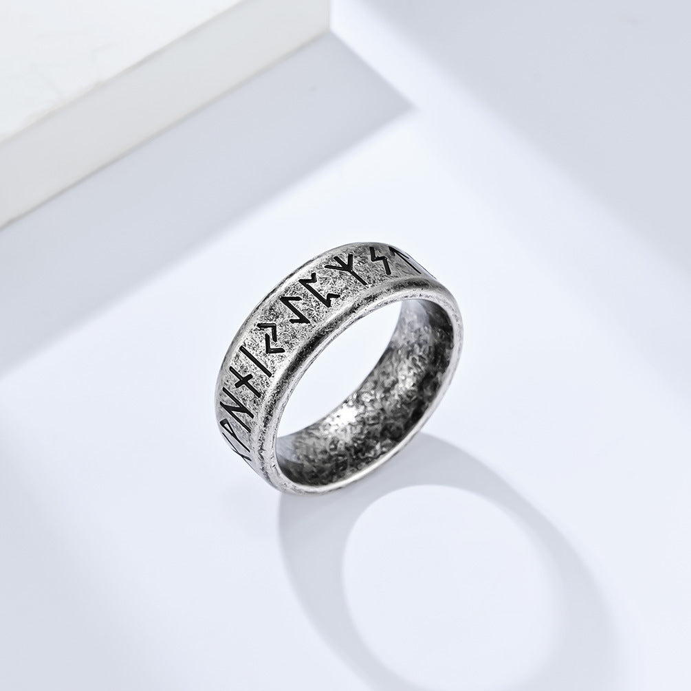 Steel Ring – Vintage Pirate Symbol