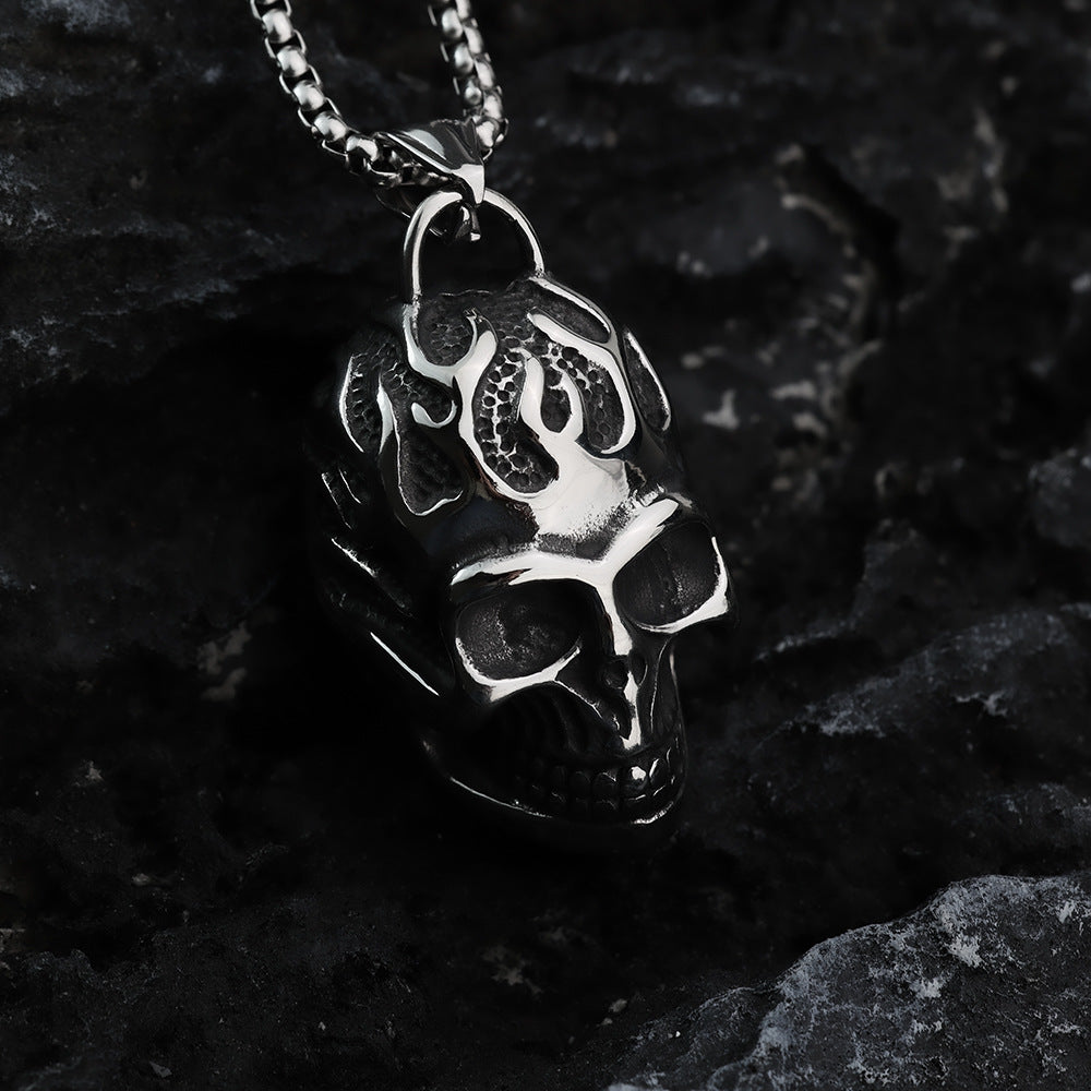 Hip-Hop European and American Skull Pendant Necklace Jewelry