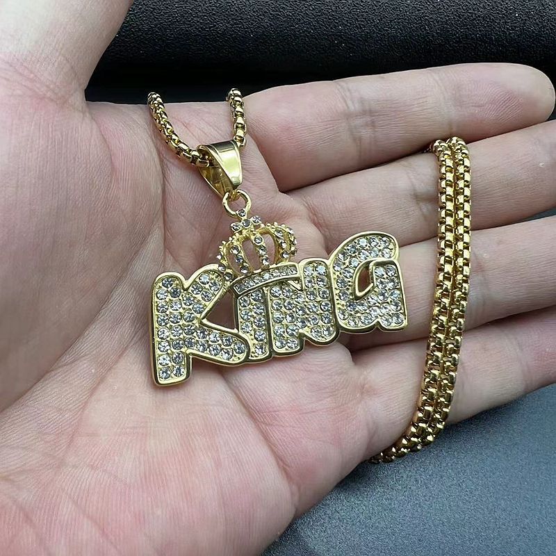 Zircon Necklace – Statement Crown Pendant