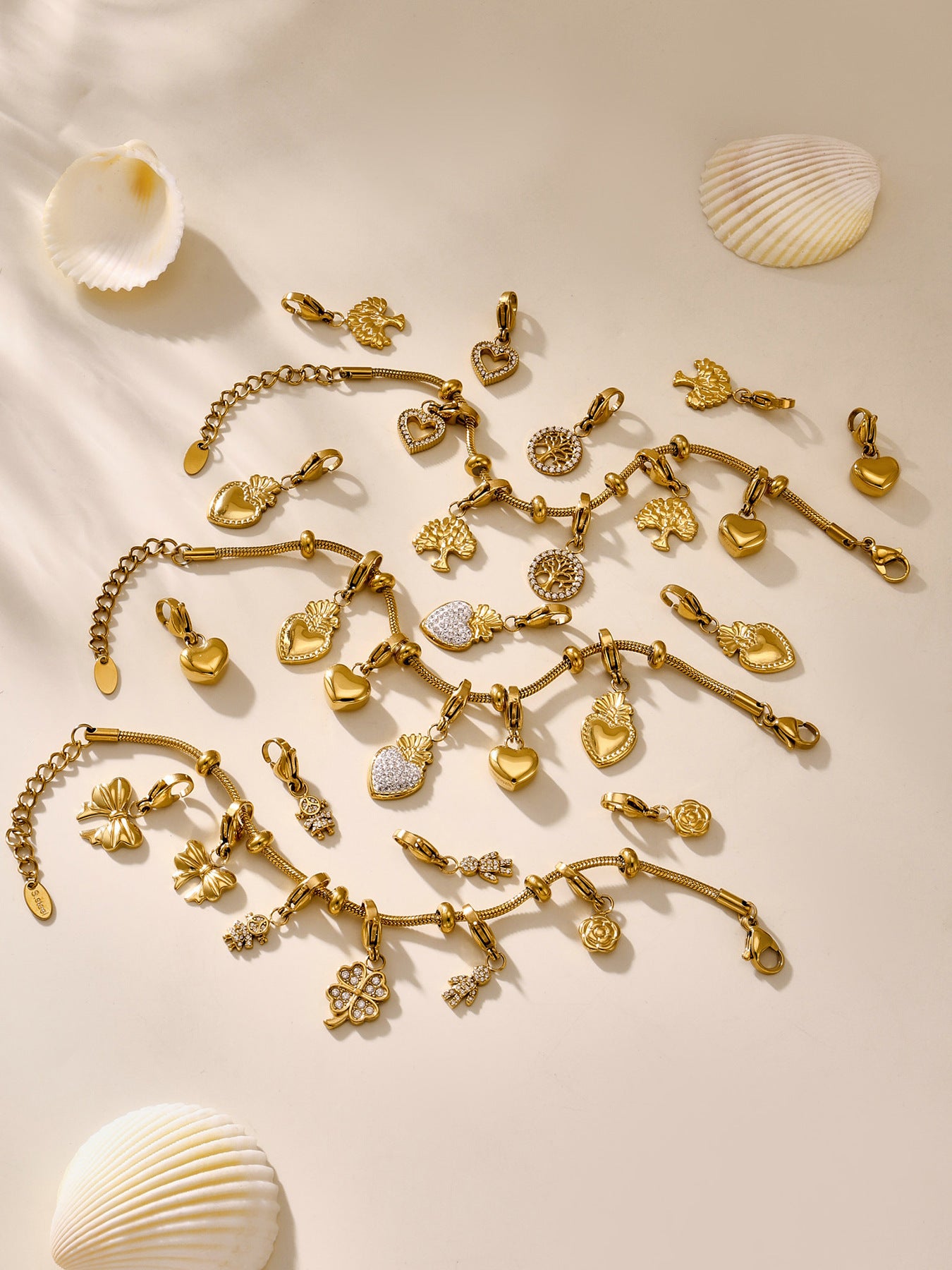 Planderful Tree Of Life Zircon Bracelet Women Stainless Gold