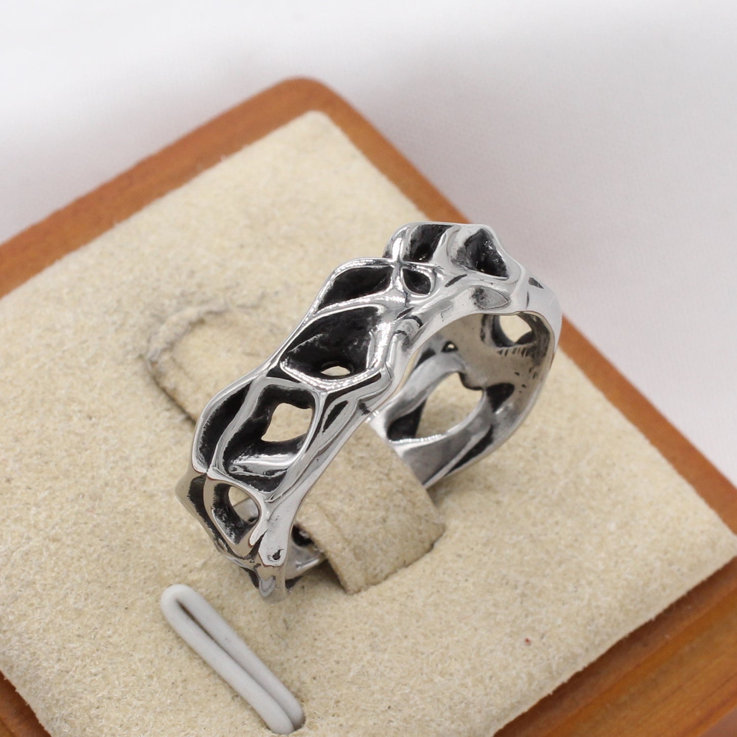 Planderful Jewelry Titanium Ring For Men Flame Retro Style European American Inspired Design