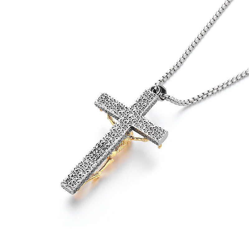 Steel Necklace – Statement Cross Necklace