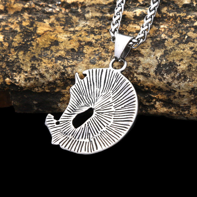 Moon Horse Stainless Steel Men's Pendant Necklace