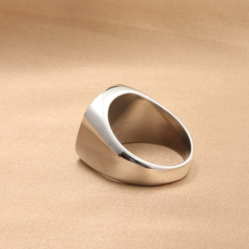 European And American Jewelry Titanium Steel Epoxy Ring Men