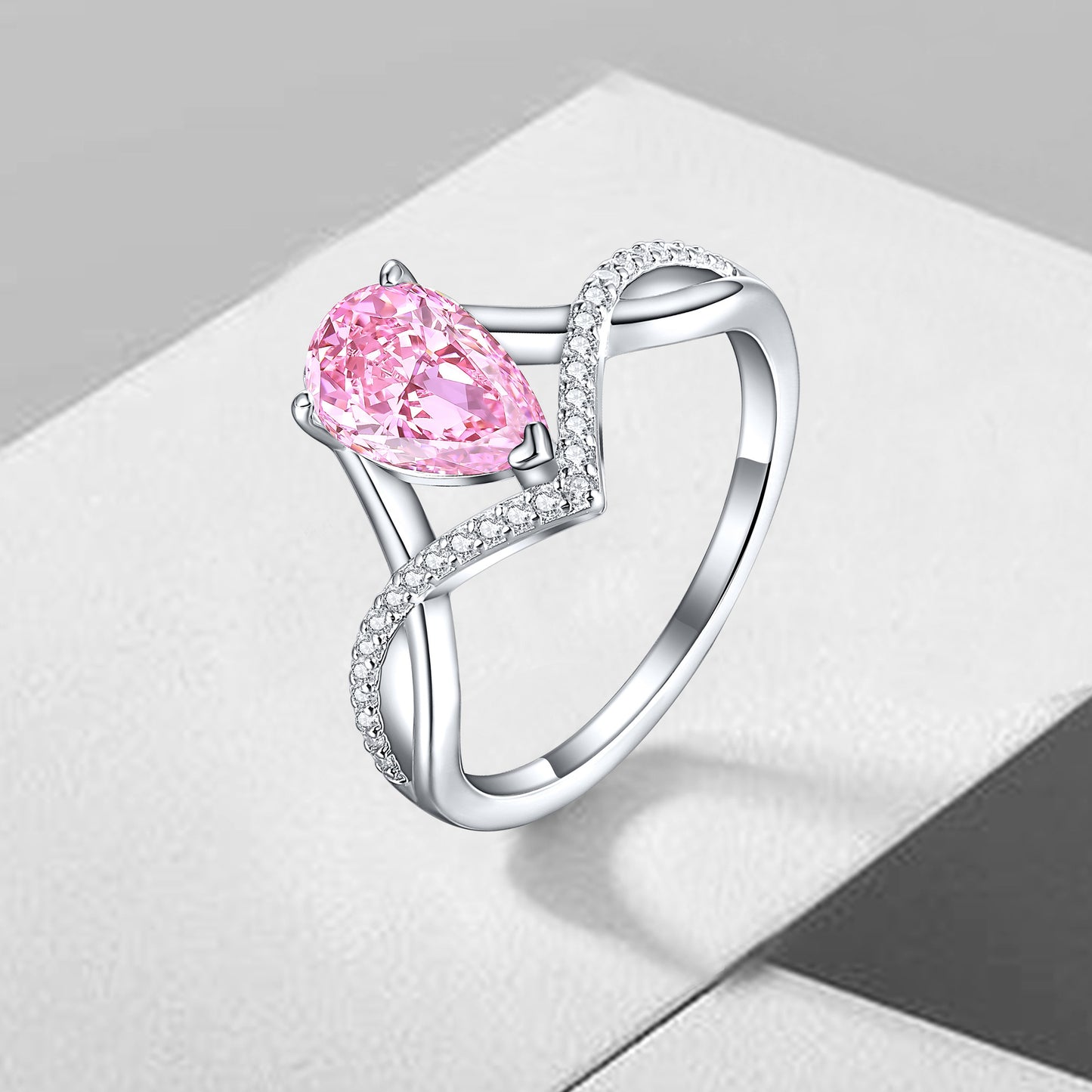 High-End 925 Sterling Silver 1.5ct Ice Flower Cut Ring