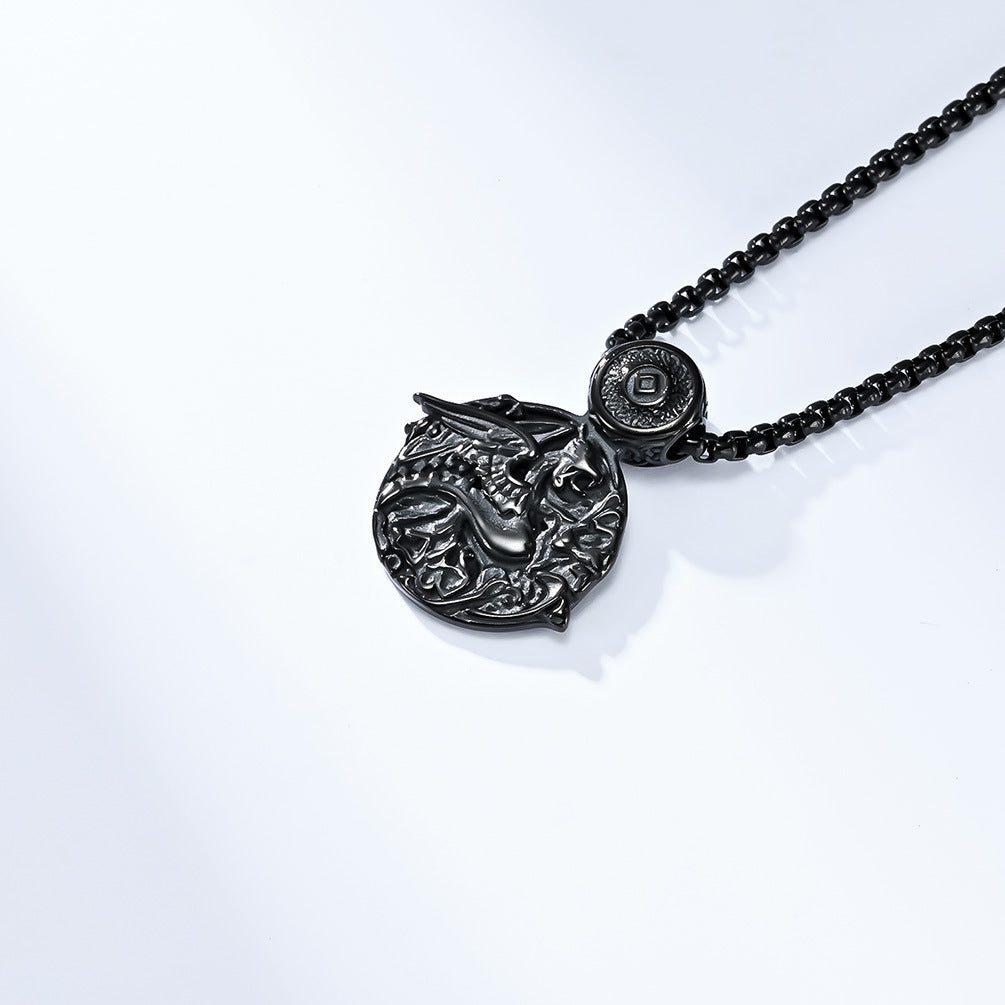 Amazon Retro Nordic Vikings Celtic Dragon Necklace for Men