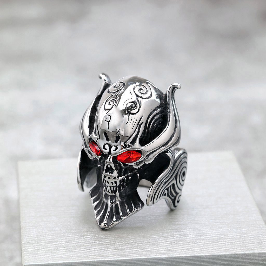 Punk Skull Stainless Steel Men's Ring