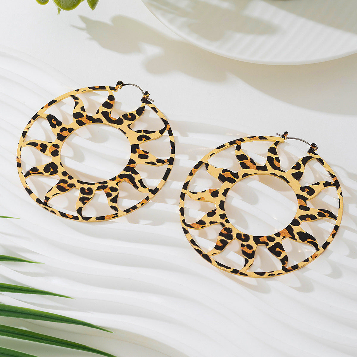 Planderful Vienna Verve Earrings – Personalized Exaggerated Leopard Print Design