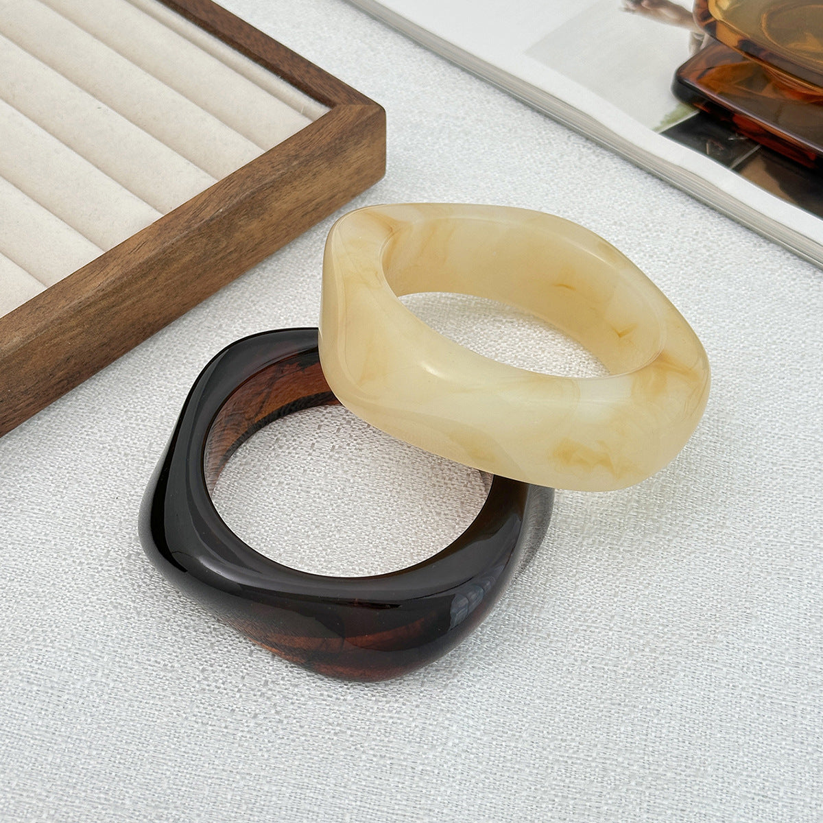 Geometric Polygon Bracelet By Planderful Vienna Verve For Women Translucent Exaggerated Modern Statement Jewelry