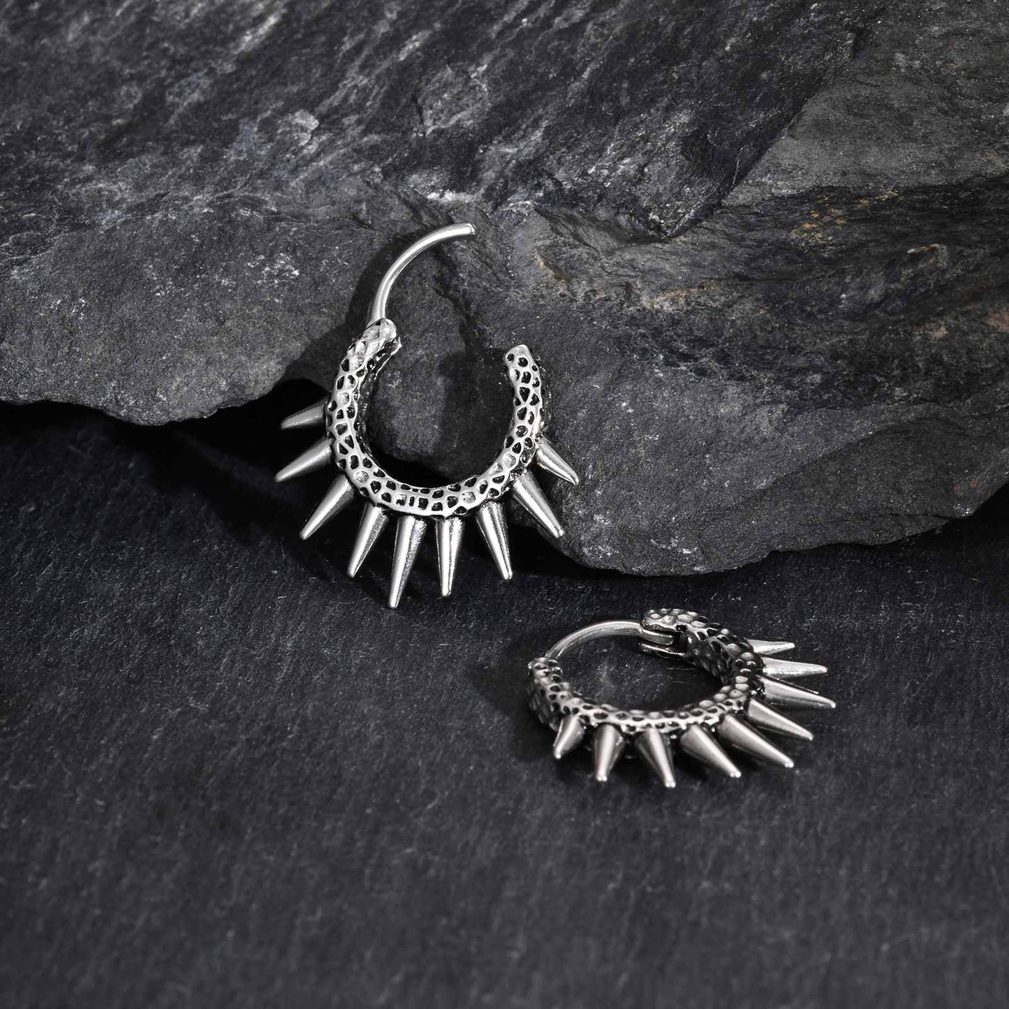 Planderful Stainless Steel Rivet Earrings for Men Trendy