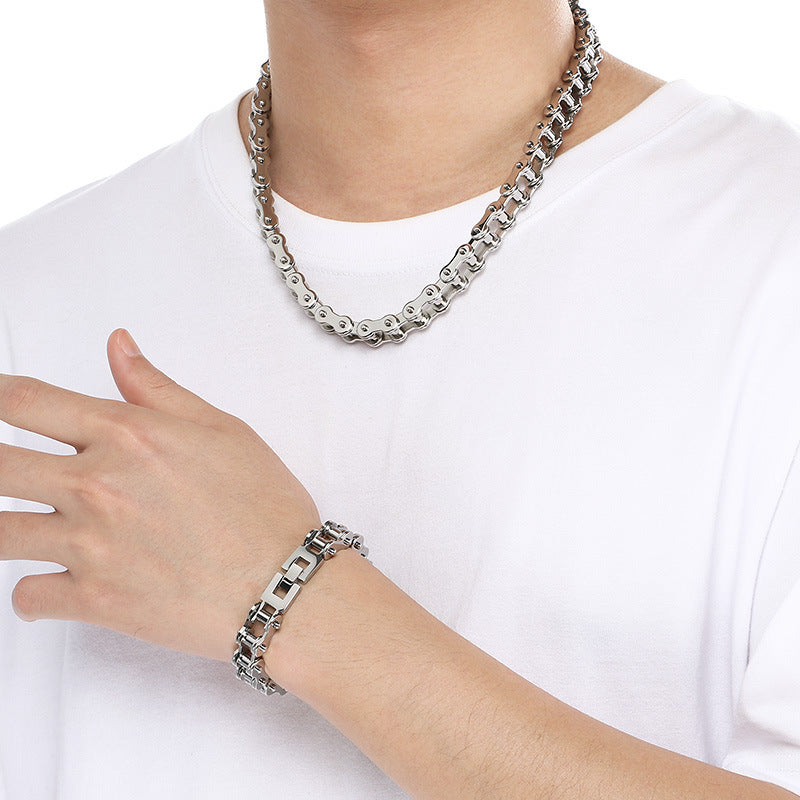 Planderful Personalized Bicycle Chain Necklace For Men