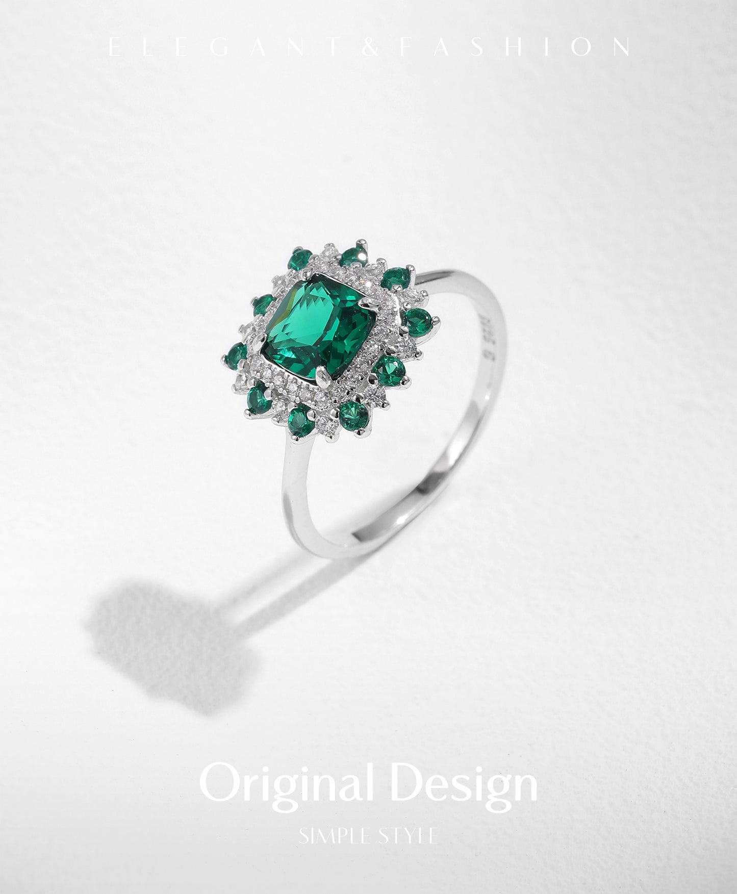 Planderful Gala Fireworks Ring – Elegant Vintage Court Style with Shiny Zircon