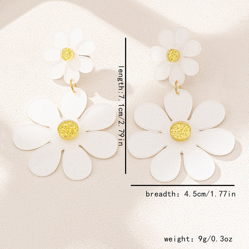Planderful Vienna Verve Earrings – Stylish Acrylic Flower Design