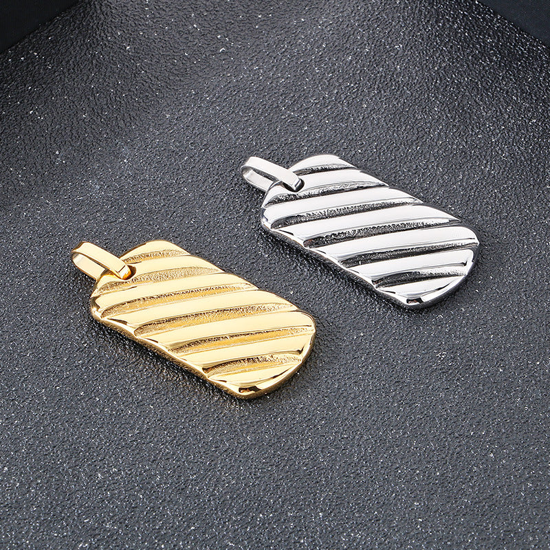 Planderful 18K Gold Plating Geometric Bar Pendant For Men