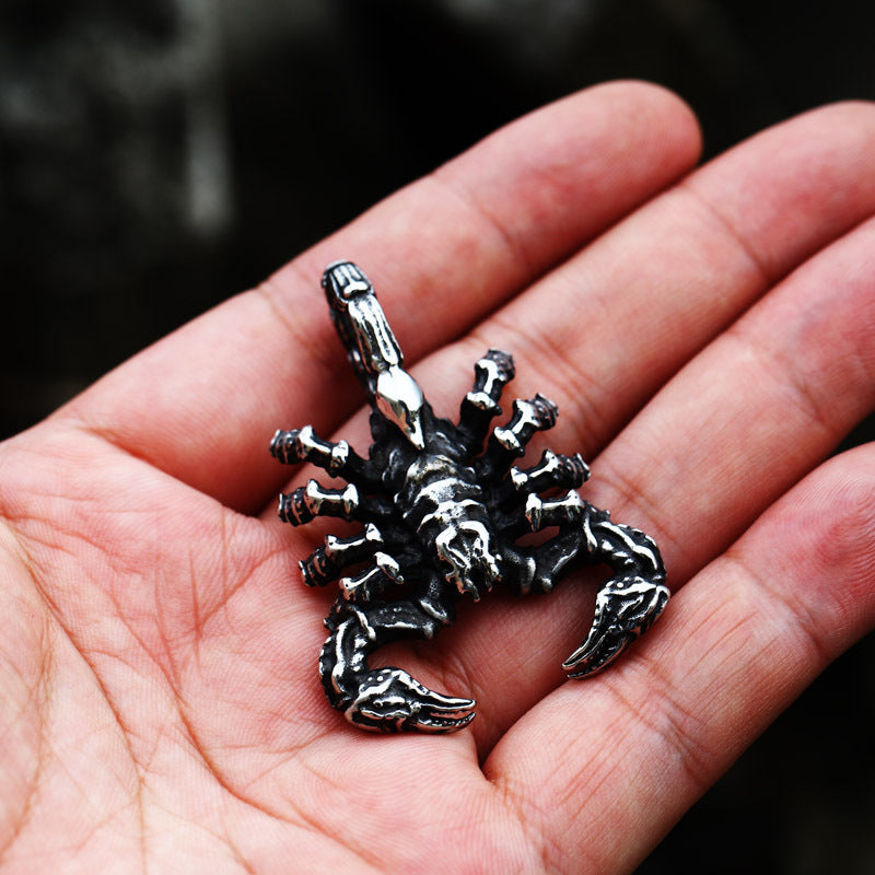 Bold Scorpio Titanium Steel Pendant for Men – Personalized Retro Jewelry